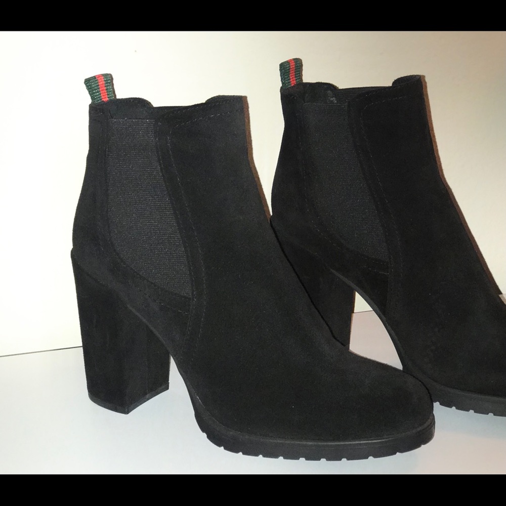 Black Suede Booties